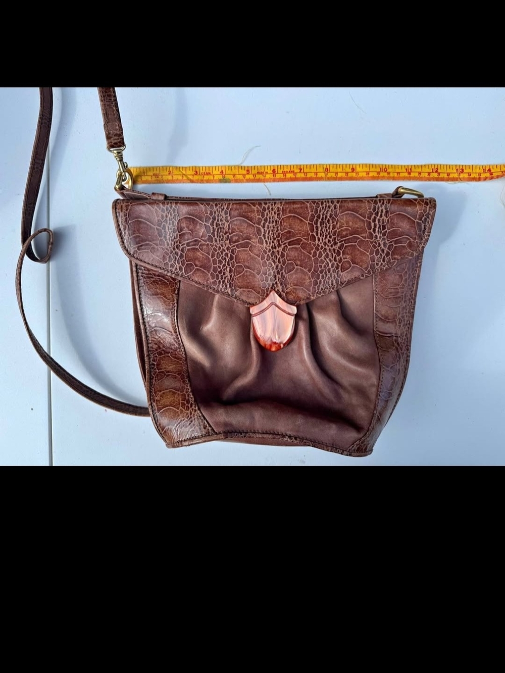 Vintage Sarfati Made in Italy Brown Leather Handbag